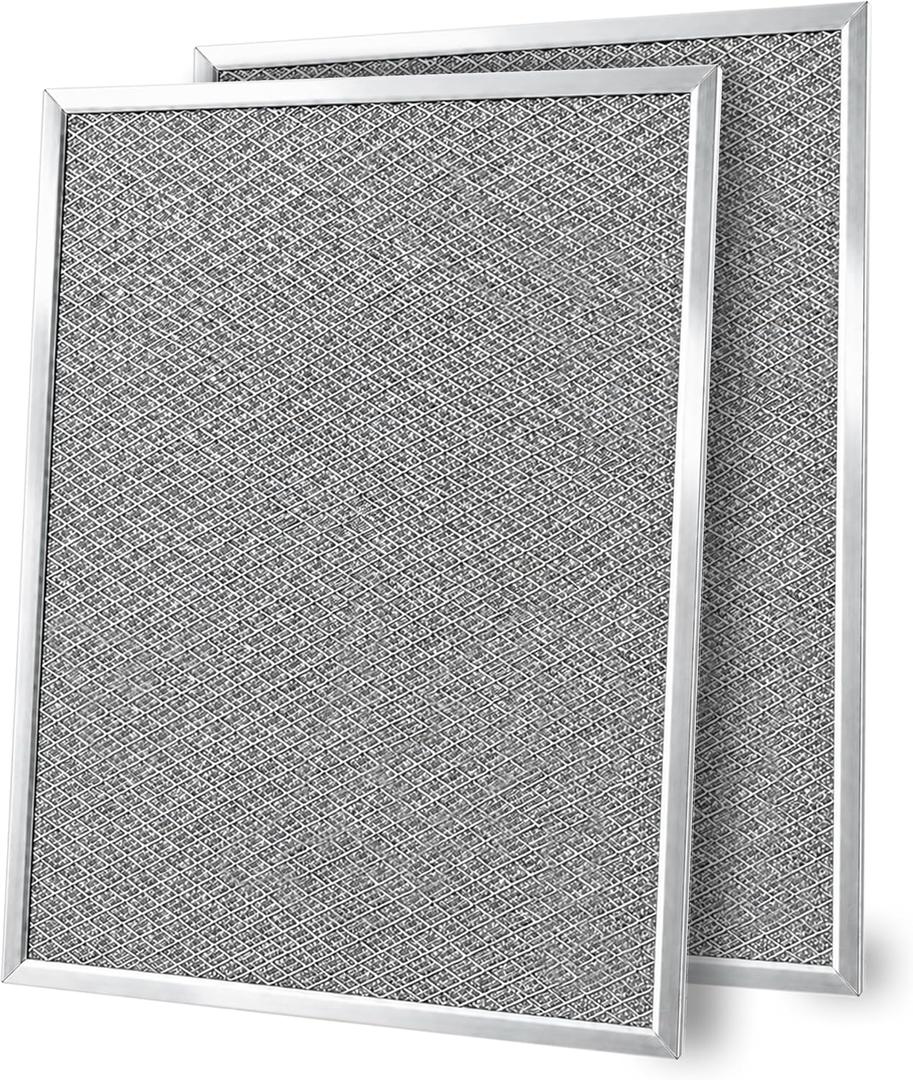 Set of 2 Aluminum Range Hood Filters 8 1/4” x 10”x 0.09"Th - Grease Filters for Range Hood - Camper Metal Tiny House - Hoods Stove Vent Filter or Kitchen Exhaust Fan Cover - Replacement Oven Filter
