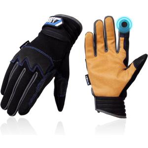 Work Gloves Leather Mechanic Touchscreen Working Construction Glove