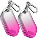2Pack for Kia Key Fob Cover with Keychain. TPU Soft Shell Full Protection.Compatible with Kia K5 Forte Sportage Soul Seltos Telluride Sorento (Model 1 -2pack, Gradient Pink--Model 1&2pack)