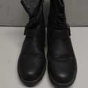 Hawkwell Women's Combat Boots Fashion Side Zipper Buckle Ankle Booties Size 9