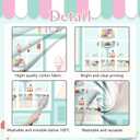 Mocsicka Ice Cream Shoppe Backdrop Sweet Shoppe Girl Birthday Background Ice Cream Palor Dessert Shop Birthday Party Decoration Banner Photo Booth Props (7x5ft)