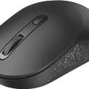 TECKNET Bluetooth Wireless Mouse, Bluetooth 5.2 & 2.4G USB-A Receiver, Compact & Portable, Silent Click, Ergonomic Symmetrical Design, 18-Month Battery, Adjustable DPI, Wide Compatibility - Black