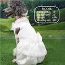 Dog Dress,Pet Wedding Dress Princess Formal Tutu Skirt with Bowknot,Puppy Birthday Party Outfit Apparel Girl for Small Dogs Cats (White, Small(6-8lb))
