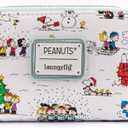 Loungefly Peanuts Happy Holidays All Over Print Zip around Wallet