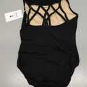 Phineein Girls Sleeveless Ballet Gymnastics Leotards - Kids Athletic Crisscross Back Dancewear Unitards (Black)  7-8Y
