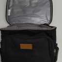 Lifewit Reusable Insulated Lunch Bag for Men, Lunch Box Women, Portable Cooler Freezable Soft Lunchbox Leakproof with Adjustable Shoulder Strap for Adult for Work Picnic or Travel, Black 9L (Medium)