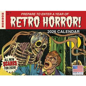 Retro Horror Calendar 2026 Classic Monsters Monthly Wall Calender 12 Month | American Made In The USA