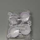 SWZHAI 4 Pcs PVC Table Leg Cap Fittings Furniture Grade Rod Holder White Screw Tab Caps with Mounting Screws(2 Inch)