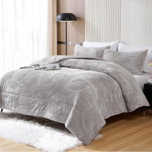 YIYEA Faux Fur Comforter Set Queen Size, Luxury Ultra Soft Fuzzy Comforter, Fluffy Plush Shaggy Bedding Comforter Sets for Fall and Winter, Cozy Warmth, No Shedding, 3PC, Grey (Queen, Light Grey) YIYEA Faux Fur Comforter Set Queen Size, Luxury Ultra Soft Fuzzy Comforter, Fluffy Plush Shaggy Bedding Comforter Sets for Fall and Winter, Cozy Warmth, No Shedding, 3PC, Grey (Queen, Light Grey)