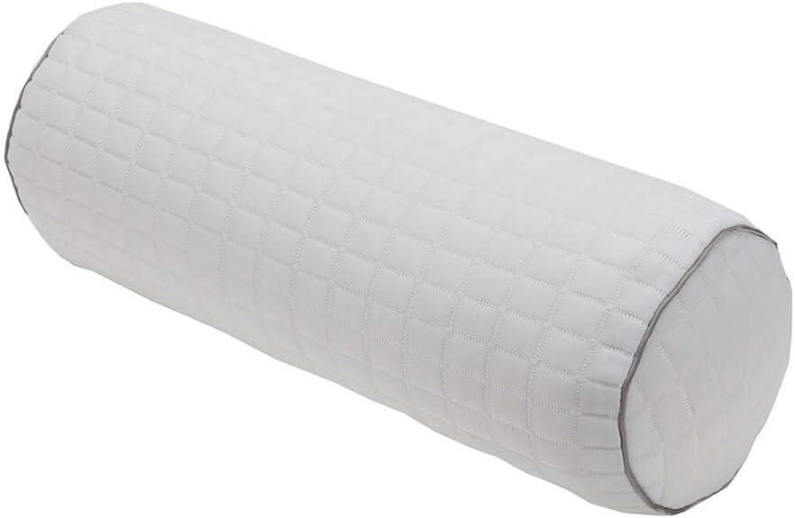 Kingnex Bolster Roll Pillow for Sleeping on Back or Side Under Knee to Relief Lower Back Pain Between Legs for Side Sleepers Cylinder Pillow with Removable Cooling Cover 18x6
