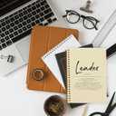 OXW Thank You Gifts for Leader, Meeting Notebook for Work, Appreciation Gift for Mentor Boss Manager, Office Supplies Leadership Gifts, Cream College Ruled Hardcover Spiral Notebook 5.5 x 8.3