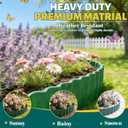 6''x30FT Corrugated Garden Edging, Durable Plastic Landscape Border for Flower Beds, Garden, Lawn and Landscape Edging (Green)