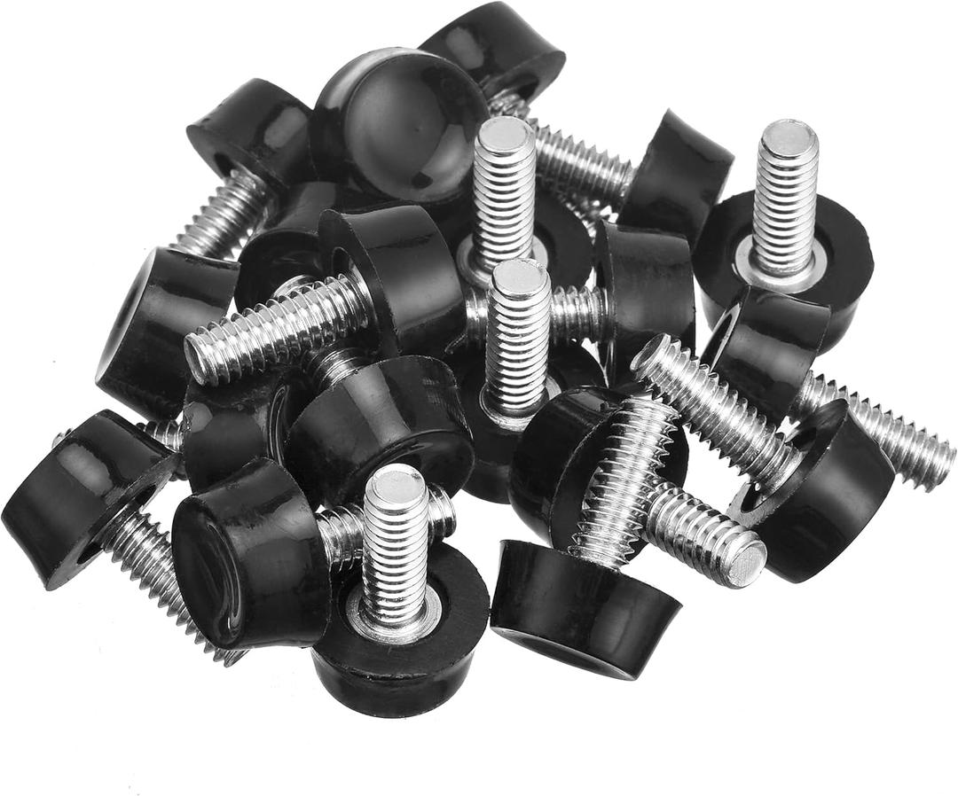 1/4" UNC Thread Adjustable Furniture Levelers Screw in Threaded, Galvanized Steel Screw Foot Levelers Screw On Furniture Glide Leveling for Table, Chair, Furniture Legs, 20 pcs Pack