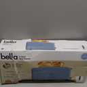 bella 2 Slice Slim Toaster, Fitsanywhere™ Kitchenware, 6 Setting Shade Control with Reheat & Cancel Buttons, Fits Sourdough, 10” Long Slot, Anti Jam & Auto Shutoff, 900 Watt, Surf