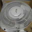 Comfort Zone 16 inch Table Fan with Adjustable Tilt, Wide Area Oscillation, Quiet Air Circulator Fan For Bedroom, 3 Speed Desktop Fan for Home Office, Push Button Controls, White