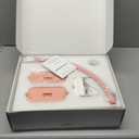 CGBE Half-Moon Nail Light for Desk : Professional Manicurist Table Lamp for Nail Salon Lighting and Eyelash Extensions with Phone Holder - Extra Large 30.7" Craft Desk Light - Pink