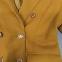 IDEALSANXUN Womens Fall Winter Wool Coats Double Breasted Midi Peacoat Trench Coats (Medium, Yellow)