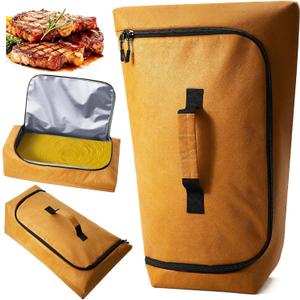 BBQ Blanket for Resting Meat, Leak-Proof & Reusable Insulated Meat Resting Bag, 270 Top Opening for Large Cuts, Meat Smoking Accessories Gifts for Men, Dad, Christmas Stocking Stuffers (Tyvek Fabric-Tan)