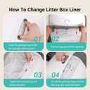 80 Count Waste Bags for Self-Cleaning Cat Litter Box, Replacement Extra Large Cat Litter Box Liners, 4 Rolls Drawstring Trash Bags for Robot, 20 x 18 Inches4 Packs/80 Counts