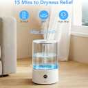 Electactic 4L Top Fill Humidifier for Bedroom, Auto Constant Humidity, Smart Control, Quiet Ultrasonic Cool Mist, 360 Nozzle, 3 Mist Levels, 7-Color Light for Home Office Baby Room
