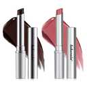 2PCS Honey Lipstick Tinted Lip Balm - Sheer Hydrating Lipstick for All Skin Tones - Moisturizing Lip Color, Nourishing Lip Balm with a Hint of Natural Black Cherry Tint (Black & Pink)