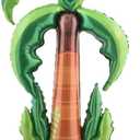 1PC Large Standing Palm Tree Shaped Aluminum Foil Balloon with Base Stand - Tropical Summer Party Decorations for Birthdays, Beach Themes, Luau & Holiday Events