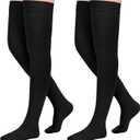 2Pairs Ktinnead 20-30mmHg Thigh High Compression Stockings for Women, Thigh High Compression Socks, Medical Compression Stockings for Pregnant, Teacher, Doctor, Varicose Veins, Swelling, lymphedema, Size S