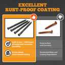 Coated Composite Deck Screws #10 x 2-3/4, Self Tapping Wood Screws and Deck Screws with Torx T20 Star Drive, Type 17 Point, Flat Head, 1 Free Bit Included (Dark Gray, 75), by YYL FASTENER