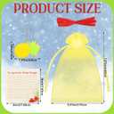 Chunful 24 Sets Legend of The Holiday Pineapple Ornaments for Christmas Favor Pineapple Card with Yellow Drawstring Organza Bags for Xmas Party Supplies