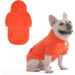 KOOLTAIL Fall Dog Hoodie - Soft & Warm Dog Thanksgiving Sweater with Leash Hole and Pocket, Pet Winter Coat, Cold Weather Clothes Sweatshirt for Small Medium Large Dogs Puppy Cat Boys Girls, Orange, (Medium (Pack of 1)