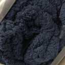 Bedsure GentleSoft Fluffy Tie Dye Navy Blue Blankets Queen Size for Bed, Thick Sherpa Faux Fur Fleece Fuzzy Plush Winter Warm Soft Queen Blankets, Bedroom Decor Blue Cozy Gifts for Women Men, 90x90