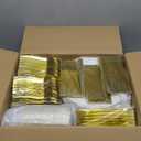 Goodluck 600 Pieces Gold Disposable Plates for 100 Guests, Plastic Plates for Party, Dinnerware Set of 100 Dinner and 100 Dessert Plates, 100 Spoons, 100 Forks, 100 Knives, 100 Cups