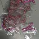 Waydress 26 Piece Rhinestone Iron On Patch A-Z Pearl Bling Rhinestone Letter Patch Glitter Alphabet Applique Rhinestone Pearl English Letter for DIY Craft Supplies(Pink, Solid Style)