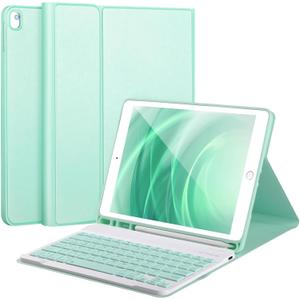 Keyboard Case for iPad 9/8/7th Gen 10.2,Case with Keyboard ipad 10.2 inch,Keyboard for iPad 9th Gen,Bluetooth Keyboard for iPad 10.2,iPad Keyboard Case 9th Gen with Pencil Holder (Green)