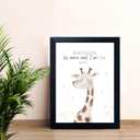 Framed Nursery Bible Verse Animal Canvas Wall Art Funny Cute Safari Animals Christian Painting Wall Decor Lions Elephant Giraffe Zebra Poster Print Artwork for Boys and Girls Home Decoration