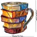 Painted Book Mug 3D Novelty Coffee Mugs for Book Lover Gifts for Women Unique Coffee Mugs 13 Oz Cool Funny Bookish Cute Tumblers Books Worm Readers Writers Librarian Gifts Women