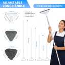 Wall Cleaner Mop with 80" Long Handle.3-in-1 Ceiling Cleaning Tool Duster with 180 Foldable & 360 Rotating Head. Includes 6 Washable Pads for Walls, Baseboards, Windows & Floors. No Ladder Needed.