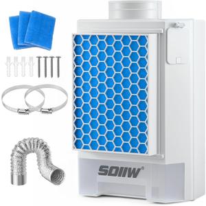 3-in-1 Indoor Dryer Vent, Stainless Steel Screen Filter, Polyester Filter, Lint Catcher with 4 Polyster Filters and Vent Hose for Electric Clothes Dryers