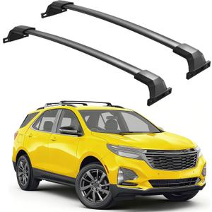 Roof Rack Cross Bars 300lbs Compatible with 2018-2024 Chevy Chevrolet Equinox & GMC Terrain (Not for EV), All-Metal Aluminum Heavy Duty Crossbar Luggage Racks Roof Rails Rooftop Accessories