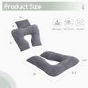 HIGOGOGO Reading Pillow, Back Pillow for Sitting in Bed and Couch, Gaming Pillow for Adults, Sit Up Support for Bed, Dark Grey