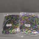 BBTO 6 Pcs 39.4 ft Mardi Gras Tinsel Garland Decoration Metallic Festooning Garland Purple Gold Green Streamers Hanging Glitter Fringe Tinsel for Mardi Gras Carnival Party New Year Decor, Set of 2