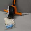 Drain Auger, Clog Remover with Drill Adapter, 25 Feet Flexible Plumbing Snake Use Manually or Powered for Kitchen, Bathroom and Shower Sink, Comes with Gloves (Orange)