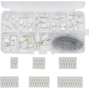 580Pcs JST GH 1.25mm Connector Kit,2/3/4/5/6/7/8/10 Pin Housing Connectors,1.25mm Pitch JST Adapter,GH 1.25mm Plug Terminal Set for 3D Printer、Flight Controller
