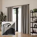 Umbra Twilight Double Curtain Rod Set – Wrap Around Design Ideal for Blackout or Room Darkening Panels, 48 to 88 Inches, Dark Bronze