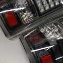 LED Tail Lights Compatible with 2003-2006 Chevry Silverado 1999-2002 GMC Sierra 1500 2500 3500 Left Drive and Right Passenger Side Rear Brake LED Taillight, Black