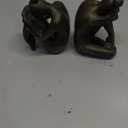 Lukitas Unique Decorative Girl Thinker Bookends, Non-Slip Book Holder, Home Office Bookshelf Decor, Creative Desktop Ornaments for Study Room Hotel Shelves, Resin, 1Pair/2Piece 6.5''