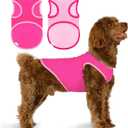 2 Pack Cooling Shirts for Dogs, Lightweight Mesh Breathable Dog Shirt for Medium Dogs Girl,Sun-Protection Sleeveless Shirts for Dog&Cat Puppy Vest Pet Apparel, Pink 2XL