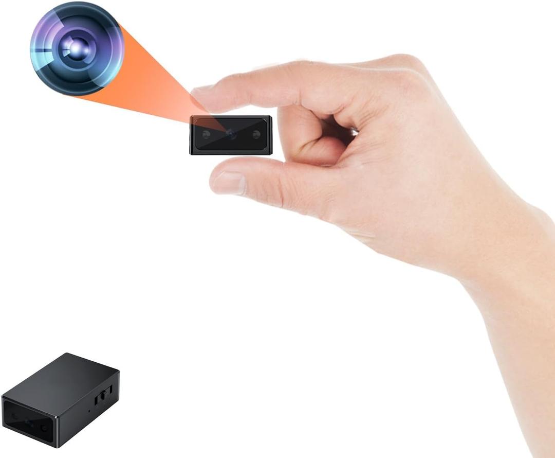 Mini Camera, Body Camera, Home Security Cameras, HD 1080P, Portable Cameras, Indoor Nanny Cam,with Night Vision, Motion Detection, Loop Record, Gravity Sensor, 512GB Max, No-WiFi