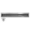 20" x 4" Galvanized Steel Spiral Duct Air Vent Grille Cover - Fully Adjustable Double Deflection HVAC Air Supply [Outer Dimensions: 22w X 6" h]