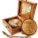 Gift for Grandson Brass Compass Engraved Quote | Memory Present to My Grandson Birthday, Baptism, Graduation, Confirmation, Love, Gift idea by Grandpa Grandma